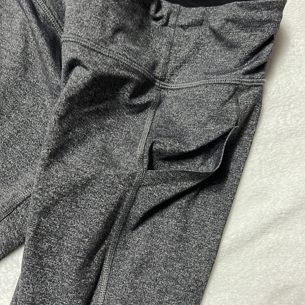 Grey and black Lululemon Capris